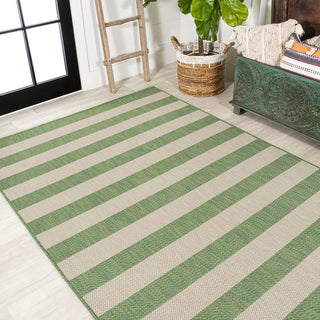 Amos Two-tone Wide Stripe Indoor/outdoor Area Rug