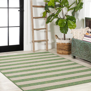 Amos Two-tone Wide Stripe Indoor/outdoor Area Rug