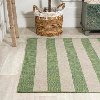 Amos Two-tone Wide Stripe Indoor/outdoor Area Rug