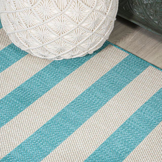 Amos Two-tone Wide Stripe Indoor/outdoor Area Rug