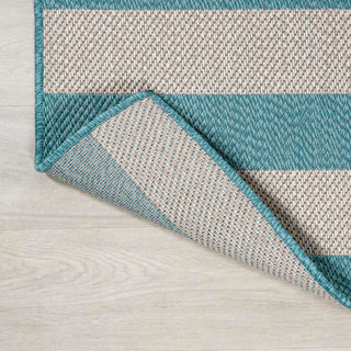 Amos Two-tone Wide Stripe Indoor/outdoor Area Rug