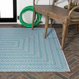 Ortega Modern Concentric Squares Indoor/outdoor Area Rug