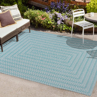 Ortega Modern Concentric Squares Indoor/outdoor Area Rug