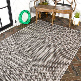 Ortega Modern Concentric Squares Indoor/outdoor Area Rug