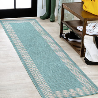 Kristine Classic Diamond Border Indoor/outdoor Area Rug