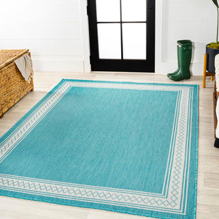 Kristine Classic Diamond Border Indoor/outdoor Area Rug