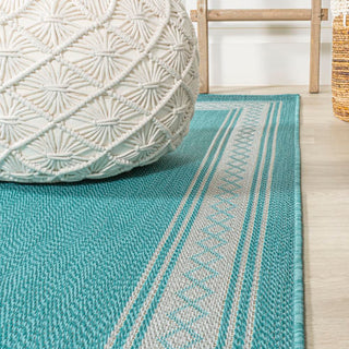 Kristine Classic Diamond Border Indoor/outdoor Area Rug