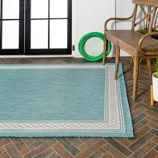 Kristine Classic Diamond Border Indoor/outdoor Area Rug