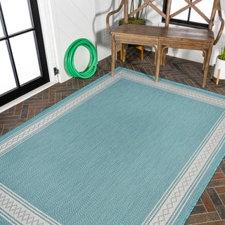 Kristine Classic Diamond Border Indoor/outdoor Area Rug