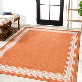 Kristine Classic Diamond Border Indoor/outdoor Area Rug