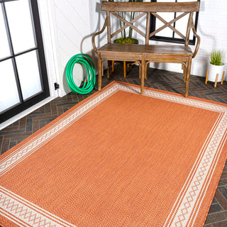 Kristine Classic Diamond Border Indoor/outdoor Area Rug