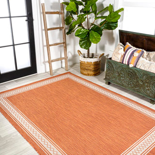 Kristine Classic Diamond Border Indoor/outdoor Area Rug