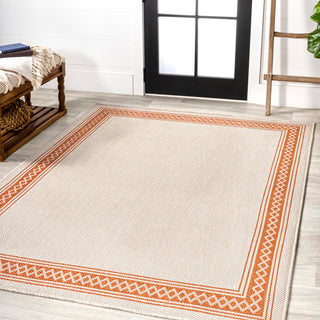 Kristine Classic Diamond Border Indoor/outdoor Area Rug