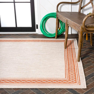 Kristine Classic Diamond Border Indoor/outdoor Area Rug