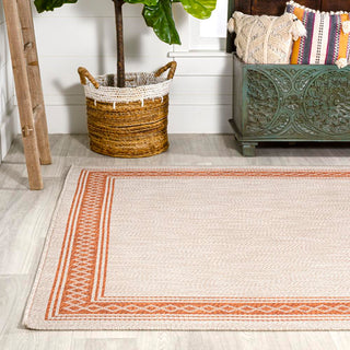 Kristine Classic Diamond Border Indoor/outdoor Area Rug