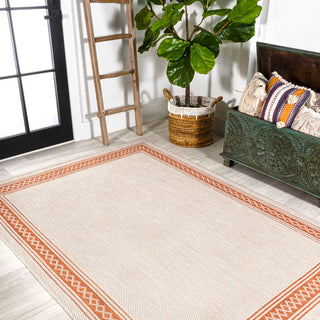 Kristine Classic Diamond Border Indoor/outdoor Area Rug