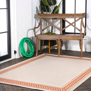 Kristine Classic Diamond Border Indoor/outdoor Area Rug