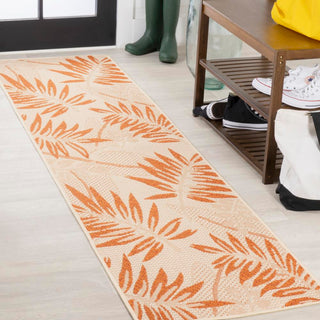 Angie Tropical Palm Leaf Indoor/outdoor Area Rug