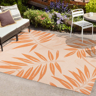 Angie Tropical Palm Leaf Indoor/outdoor Area Rug