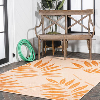 Angie Tropical Palm Leaf Indoor/outdoor Area Rug