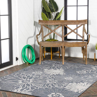 Cain Modern All-over Floral Indoor/outdoor Area Rug