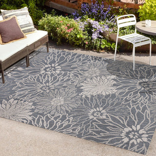 Cain Modern All-over Floral Indoor/outdoor Area Rug