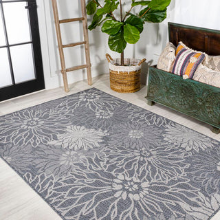 Cain Modern All-over Floral Indoor/outdoor Area Rug