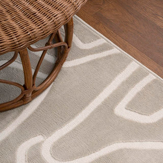 Nourison Modern Scandinavian Graphic Lines High-Low Area Rug