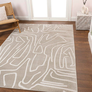 Nourison Modern Scandinavian Graphic Lines High-Low Area Rug