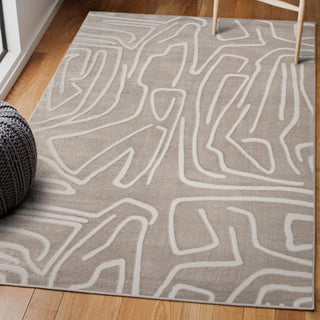 Nourison Modern Scandinavian Graphic Lines High-Low Area Rug