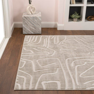 Nourison Modern Scandinavian Graphic Lines High-Low Area Rug