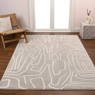 Nourison Modern Scandinavian Graphic Lines High-Low Area Rug