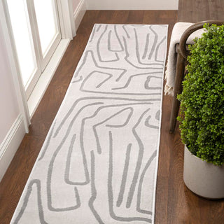 Nourison Modern Scandinavian Graphic Lines High-Low Area Rug