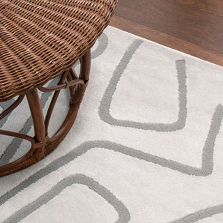 Nourison Modern Scandinavian Graphic Lines High-Low Area Rug