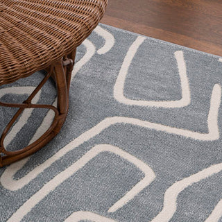 Nourison Modern Scandinavian Graphic Lines High-Low Area Rug