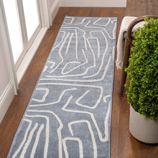 Nourison Modern Scandinavian Graphic Lines High-Low Area Rug