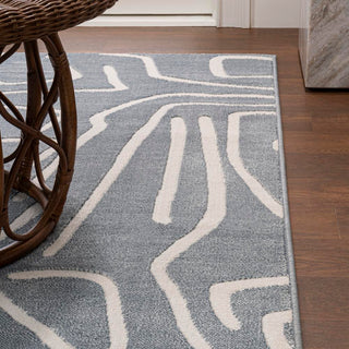 Nourison Modern Scandinavian Graphic Lines High-Low Area Rug