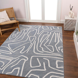 Nourison Modern Scandinavian Graphic Lines High-Low Area Rug