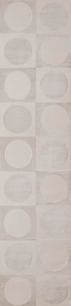 Geometric Modern Geometric Circles In Squares High-Low Area Rug