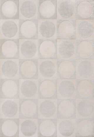 Geometric Modern Geometric Circles In Squares High-Low Area Rug