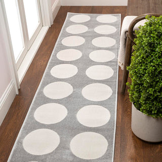 Loloi Modern Geometric Circle Dot High-Low Area Rug