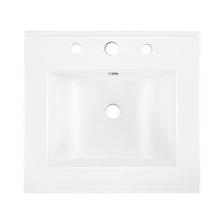 Ceramic Rectangular Ceramic Single Sink Basin Vanity Top