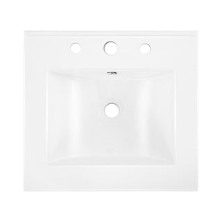 Ceramic Rectangular Ceramic Single Sink Basin Vanity Top