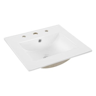 Ceramic Rectangular Ceramic Single Sink Basin Vanity Top