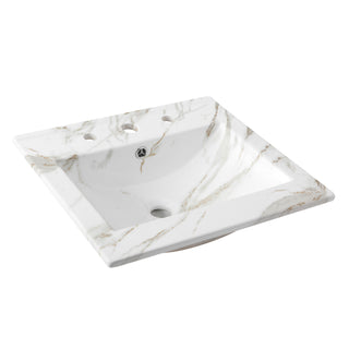 Ceramic Rectangular Ceramic Single Sink Basin Vanity Top