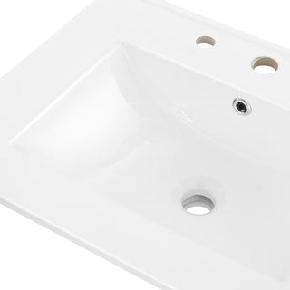 Ceramic Rectangular Ceramic Single Sink Basin Vanity Top