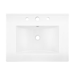 Ceramic Rectangular Ceramic Single Sink Basin Vanity Top