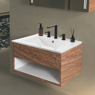 Ceramic Rectangular Ceramic Single Sink Basin Vanity Top