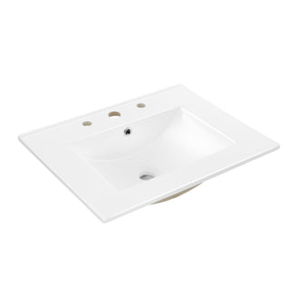 Ceramic Rectangular Ceramic Single Sink Basin Vanity Top