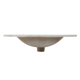 Ceramic Rectangular Ceramic Single Sink Basin Vanity Top